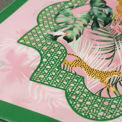Flamingo Jungle Mahjong Mat — Roll-Up