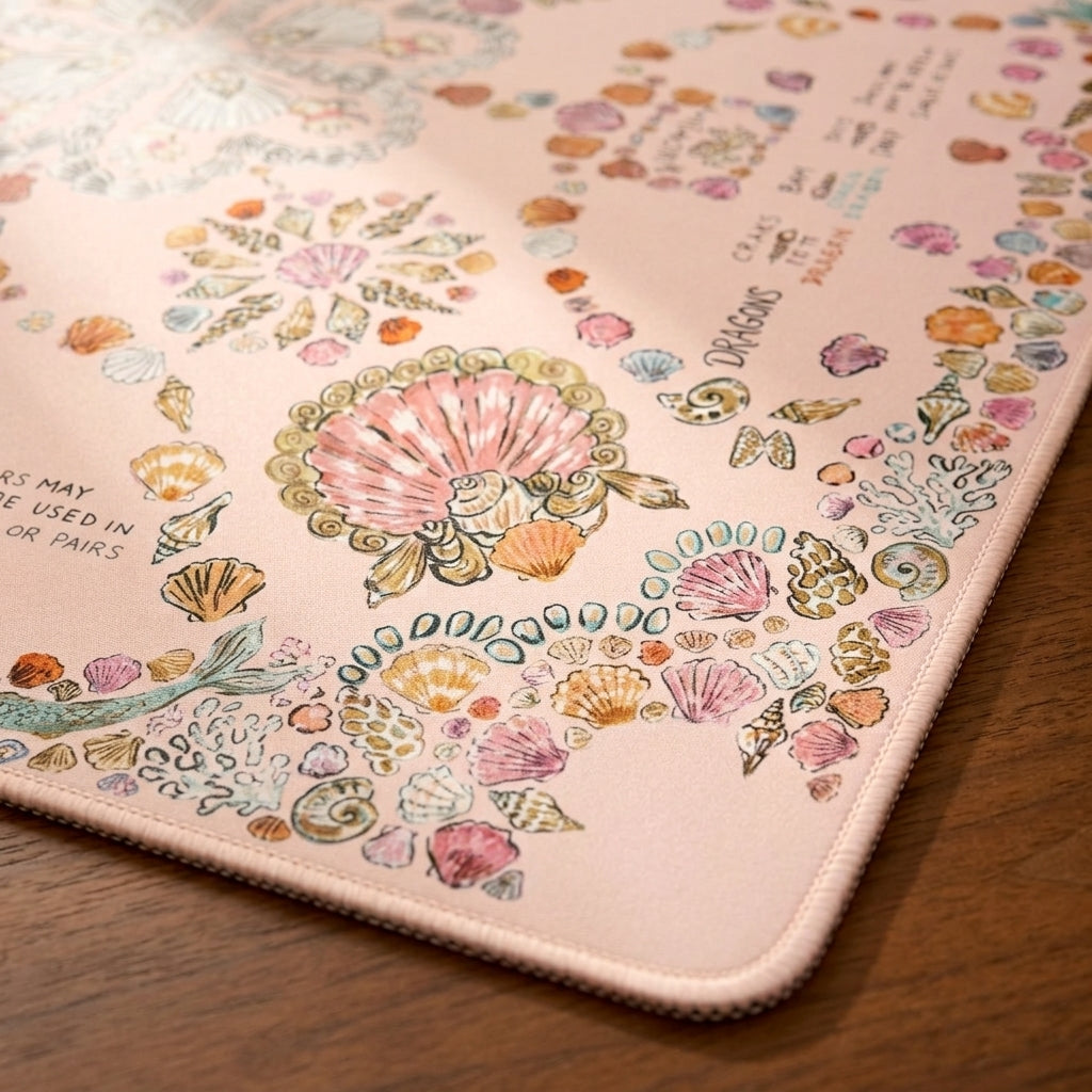 Seashell Shore Mahjong Mat — Foldable