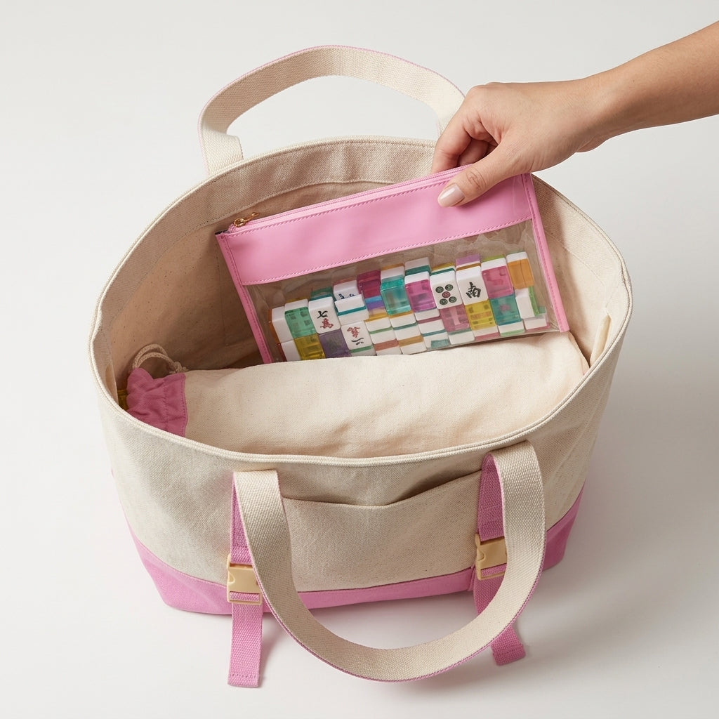 Mahjong Day-Bag Set — Canvas Carryall