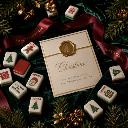Christmas Cheer American Mahjong Set – 160 Tiles