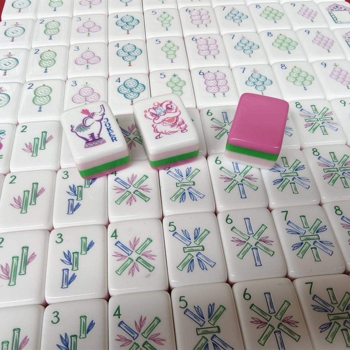 Elephant Blossom American Mahjong Set – 160 Tiles