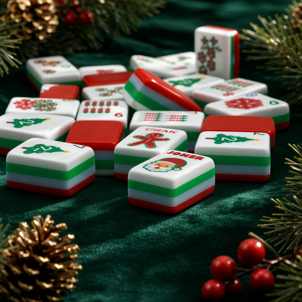 Christmas Cheer American Mahjong Set – 160 Tiles