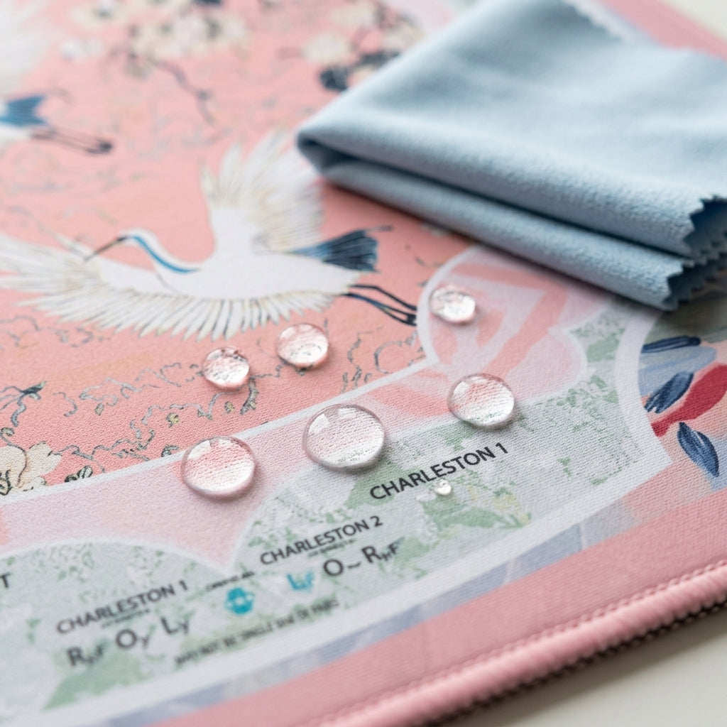 Heron Mahjong Mat — Neoprene Roll-Up