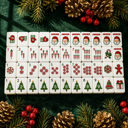 Christmas Cheer American Mahjong Set – 160 Tiles