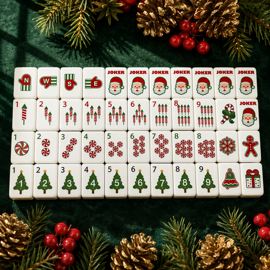 Christmas Cheer American Mahjong Set – 160 Tiles