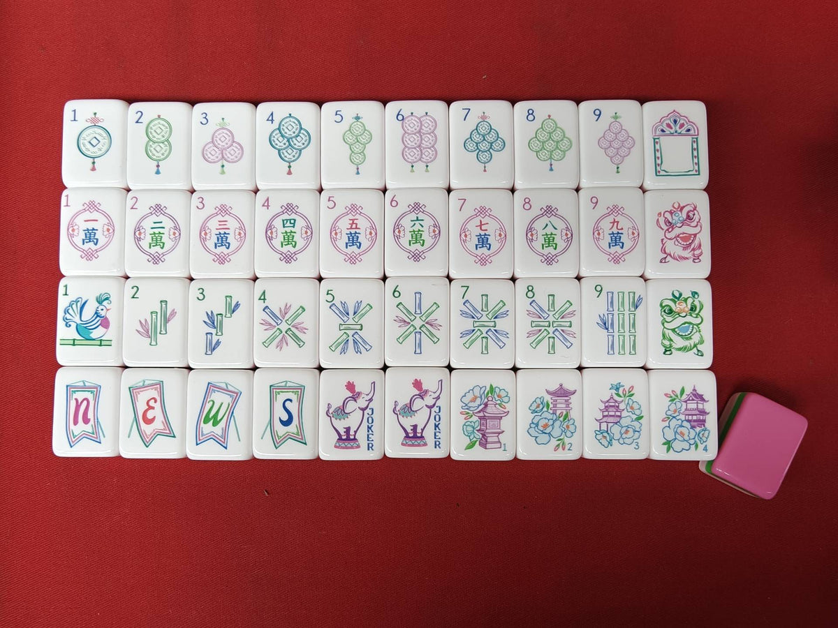 Elephant Blossom American Mahjong Set – 160 Tiles