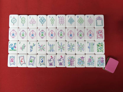 Elephant Blossom American Mahjong Set – 160 Tiles