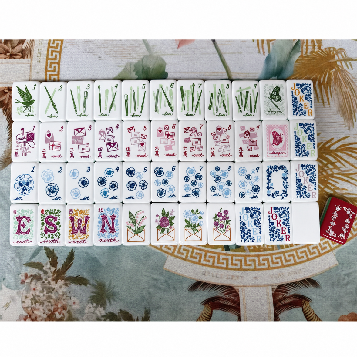 Garden Letters American Mahjong Set – 160 Tiles