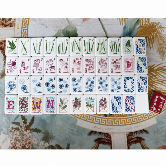 Garden Letters American Mahjong Set – 160 Tiles