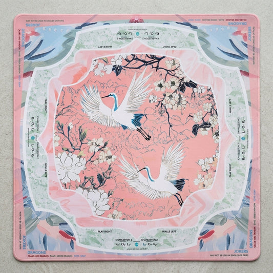 Heron Mahjong Mat — Neoprene Roll-Up