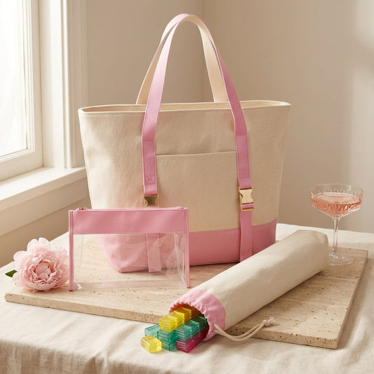 Mahjong Day-Bag Set — Canvas Carryall