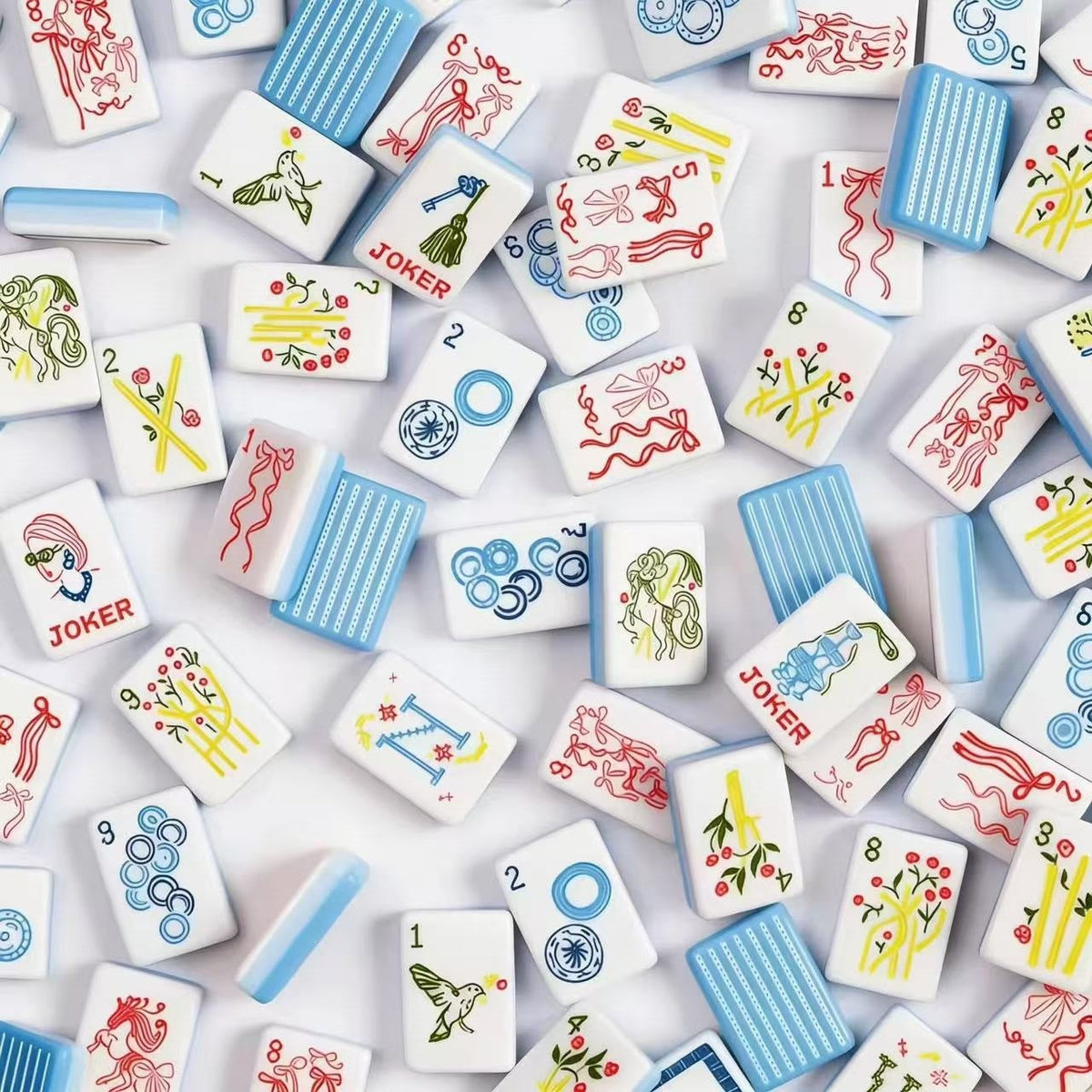 Ribbon Bloom American Mahjong Set – 160 Tiles