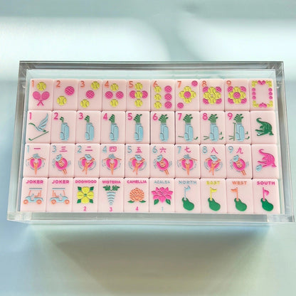 Clubhouse Pink American Mahjong Set – 160 Tiles