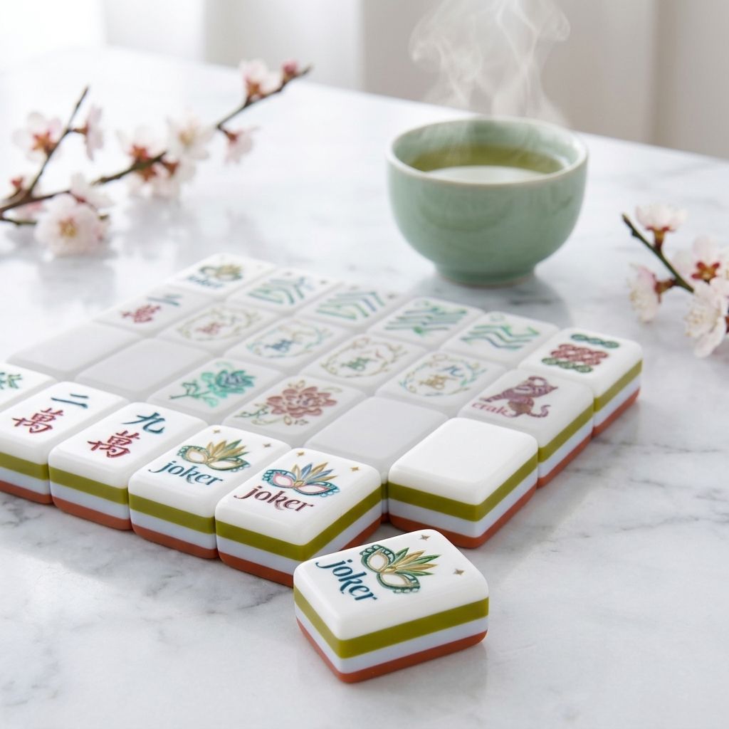 Masquerade Garden American Mahjong Set – 160 Tiles