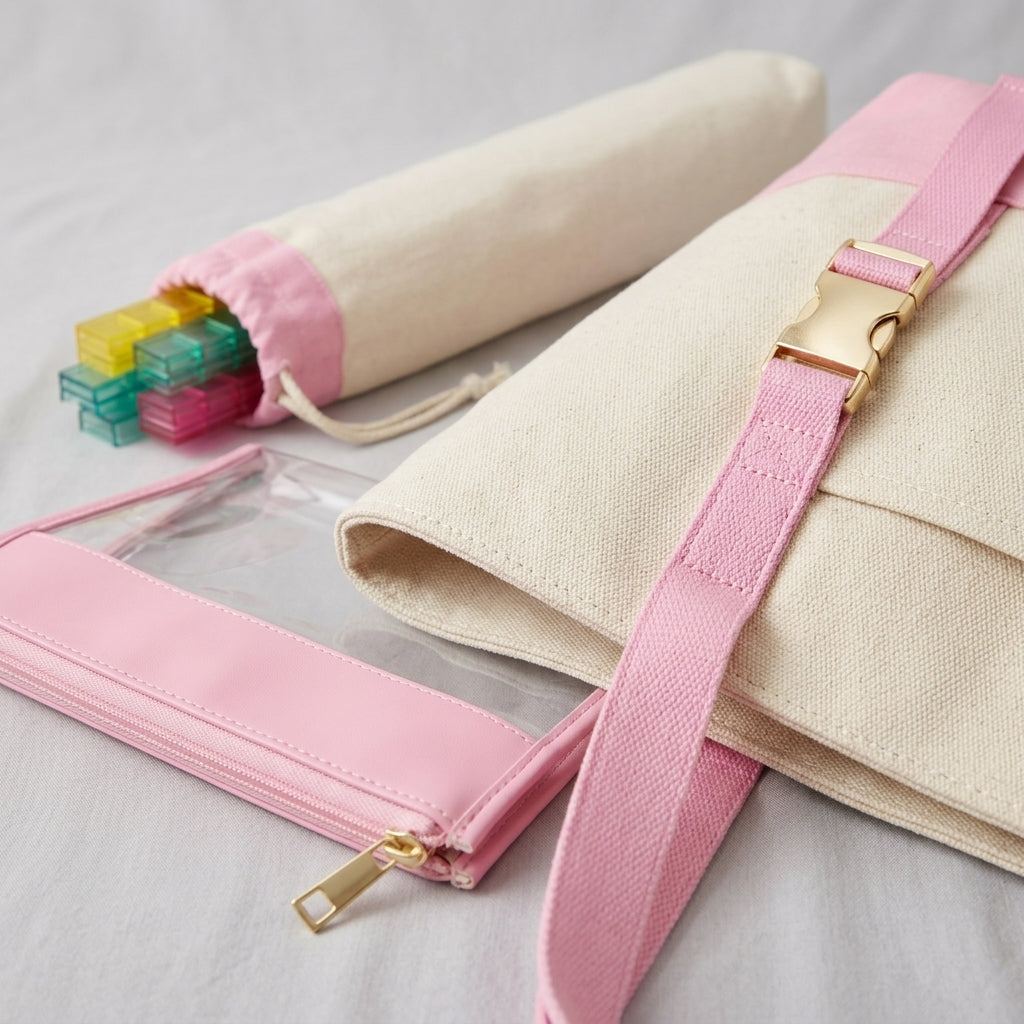 Mahjong Day-Bag Set — Canvas Carryall