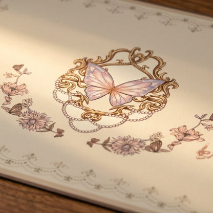Vintage Butterfly Mahjong Mat — Roll-Up