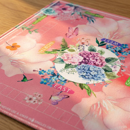 Hydrangea Bloom Mahjong Mat — Roll-Up