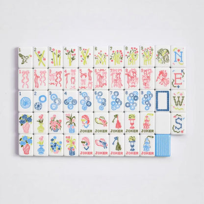 Ribbon Bloom American Mahjong Set – 160 Tiles