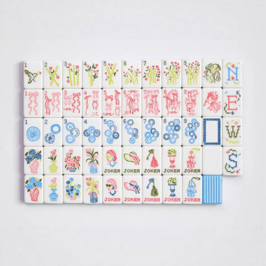 Ribbon Bloom American Mahjong Set – 160 Tiles