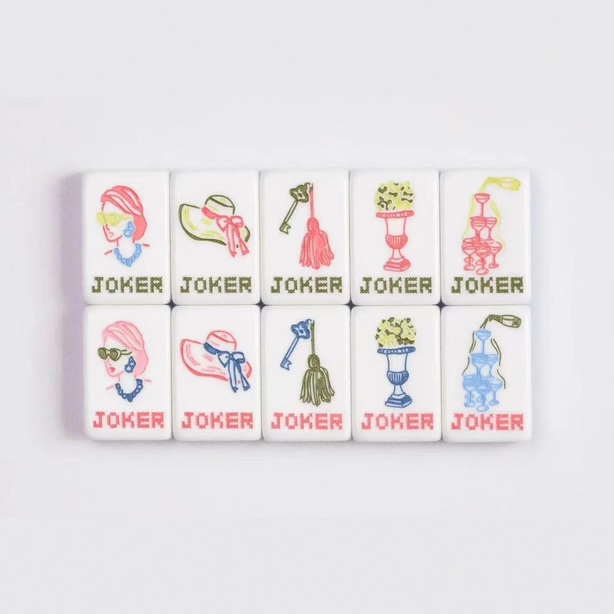 Ribbon Bloom American Mahjong Set – 160 Tiles