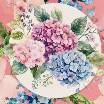 Hydrangea Bloom Mahjong Mat — Roll-Up