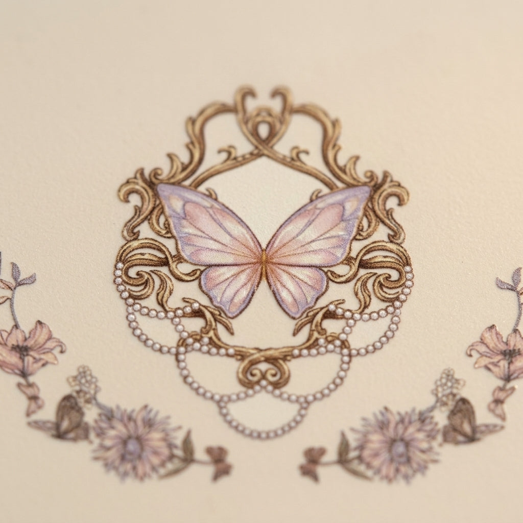 Vintage Butterfly Mahjong Mat — Roll-Up