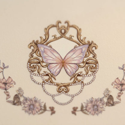 Vintage Butterfly Mahjong Mat — Roll-Up