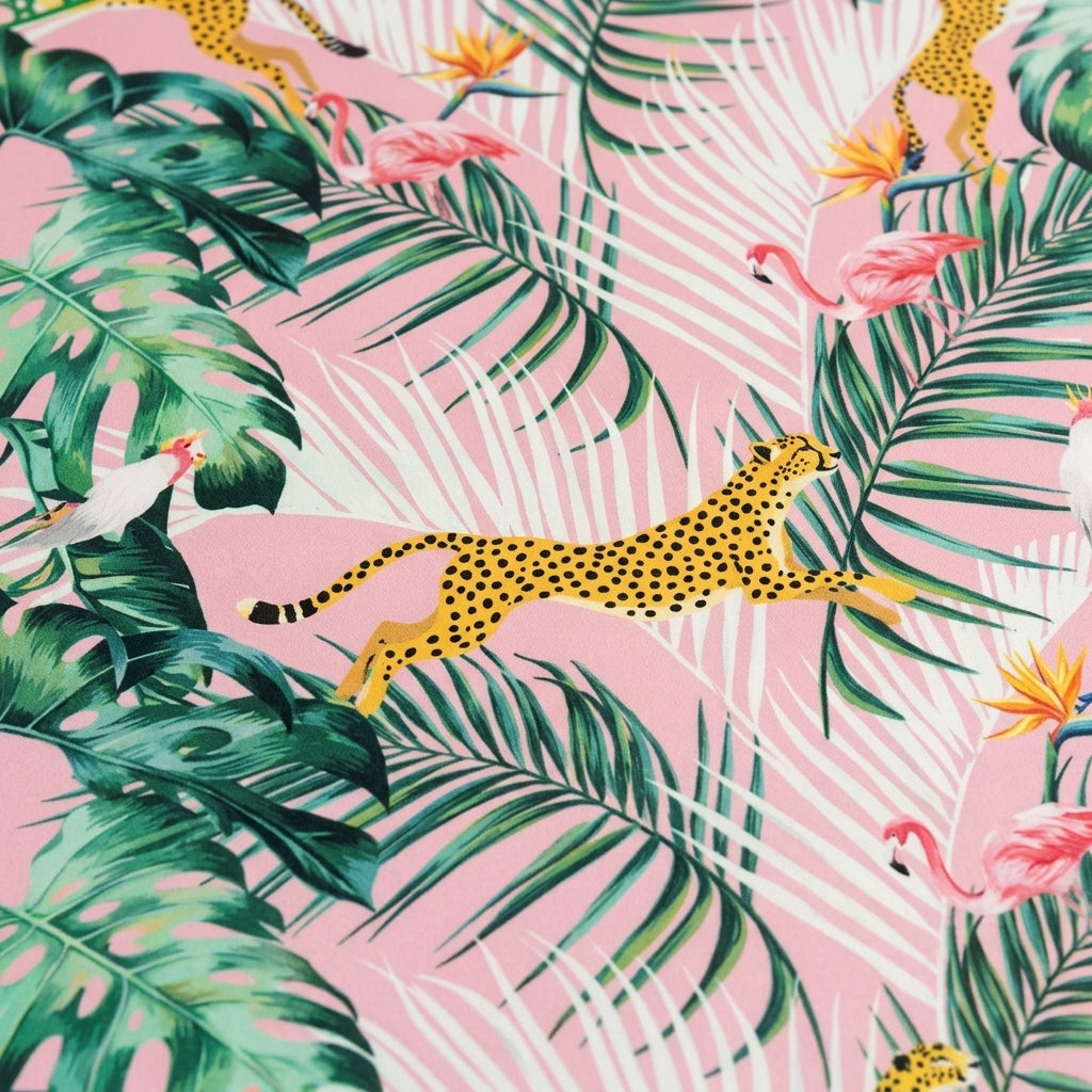 Flamingo Jungle Mahjong Mat — Roll-Up