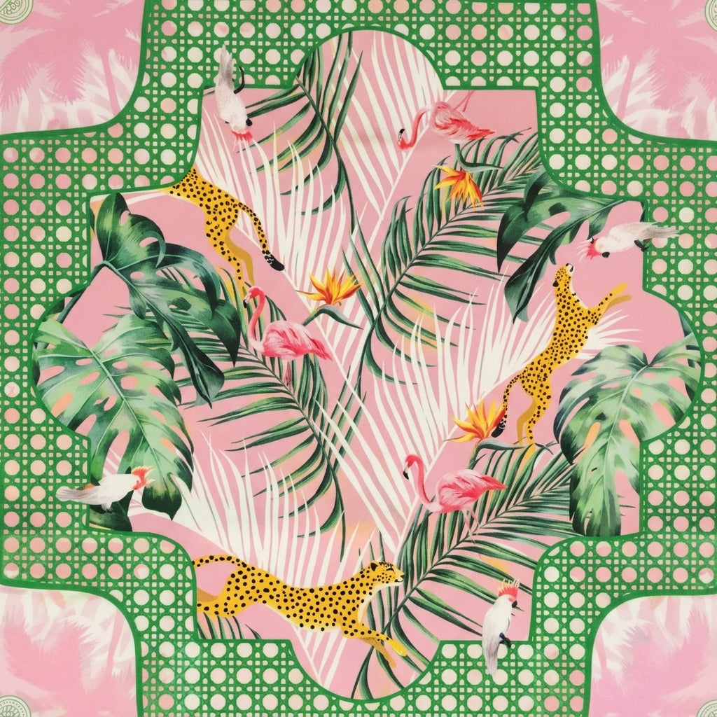Flamingo Jungle Mahjong Mat — Roll-Up