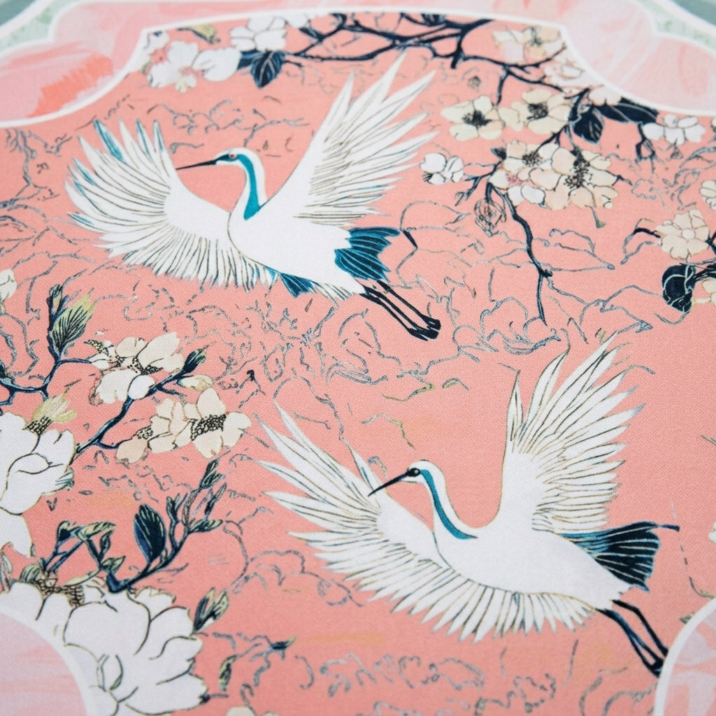 Heron Mahjong Mat — Neoprene Roll-Up