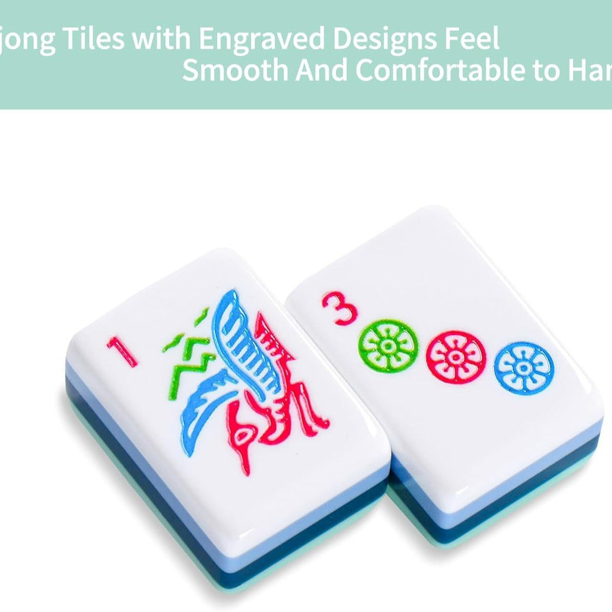 Mint Stripe American Mahjong Set – 160 Tiles