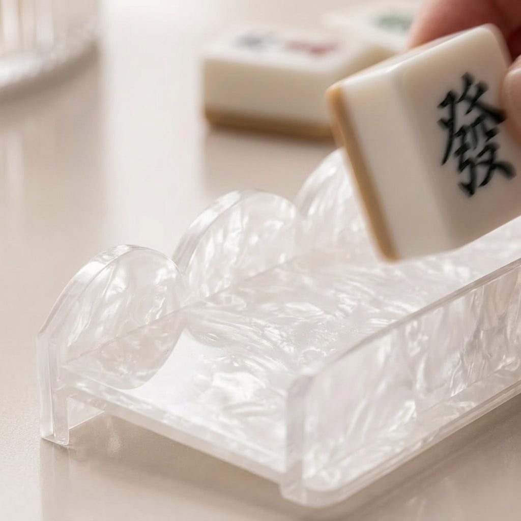 Pearl Shell Mahjong Racks — Set