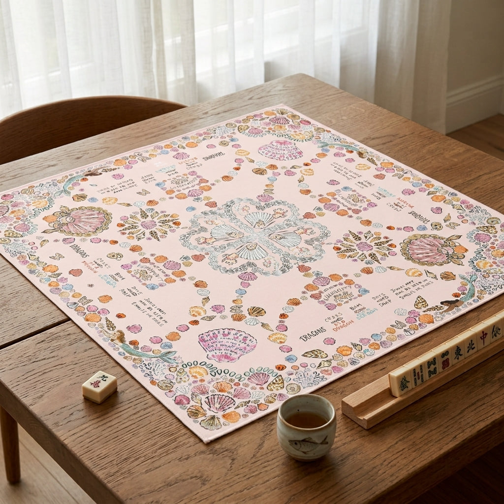 Seashell Shore Mahjong Mat — Foldable