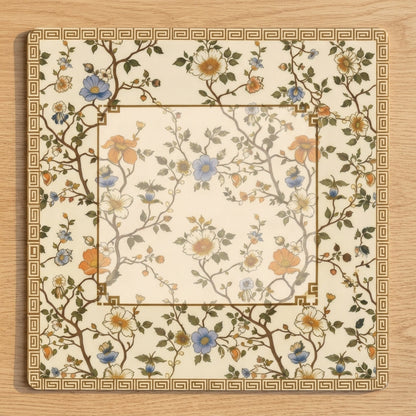 Chinoiserie Blossom Mahjong Mat — Roll-Up