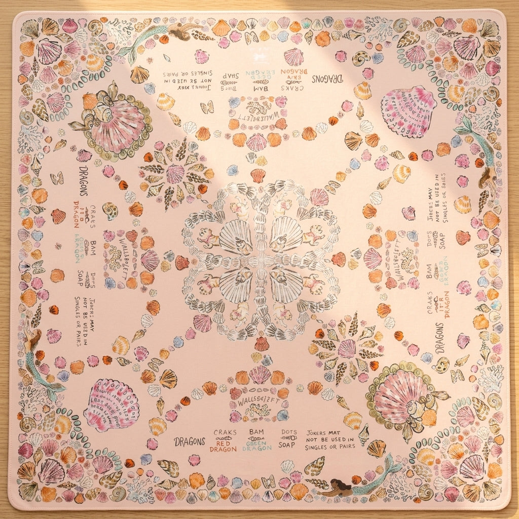 Seashell Shore Mahjong Mat — Foldable