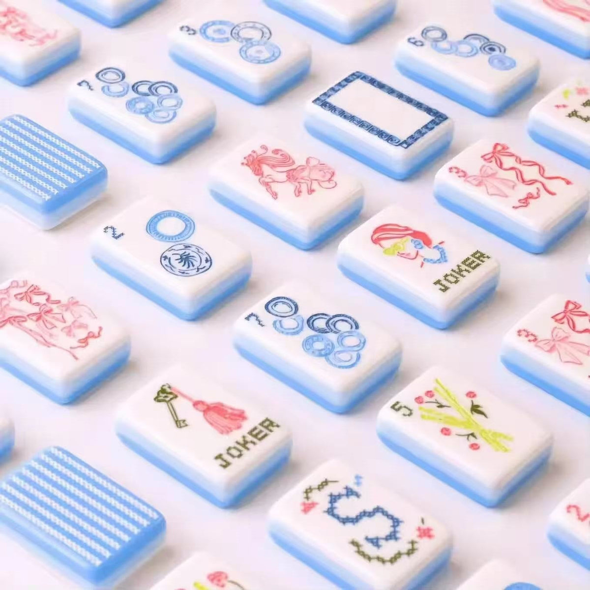 Ribbon Bloom American Mahjong Set – 160 Tiles