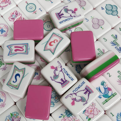 Elephant Blossom American Mahjong Set – 160 Tiles