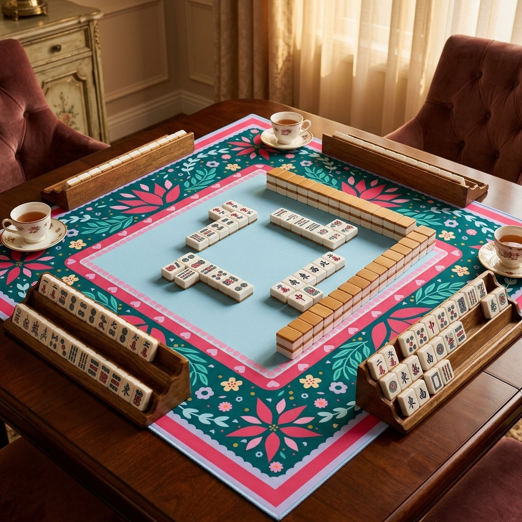 Woodland Folk Mahjong Mat — Roll-Up