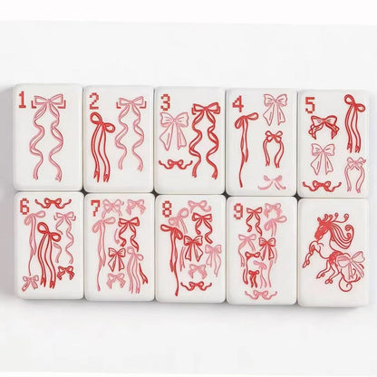Ribbon Bloom American Mahjong Set – 160 Tiles