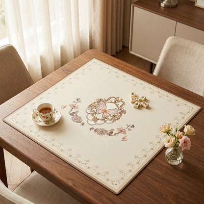Vintage Butterfly Mahjong Mat — Roll-Up