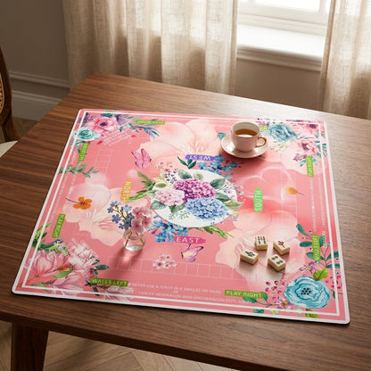 Hydrangea Bloom Mahjong Mat — Roll-Up