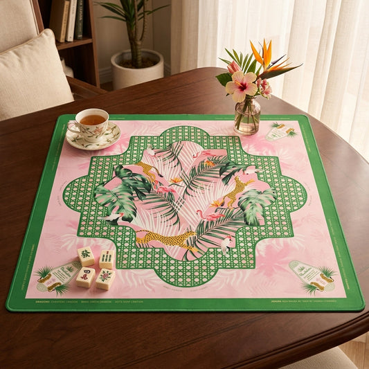 Flamingo Jungle Mahjong Mat — Roll-Up