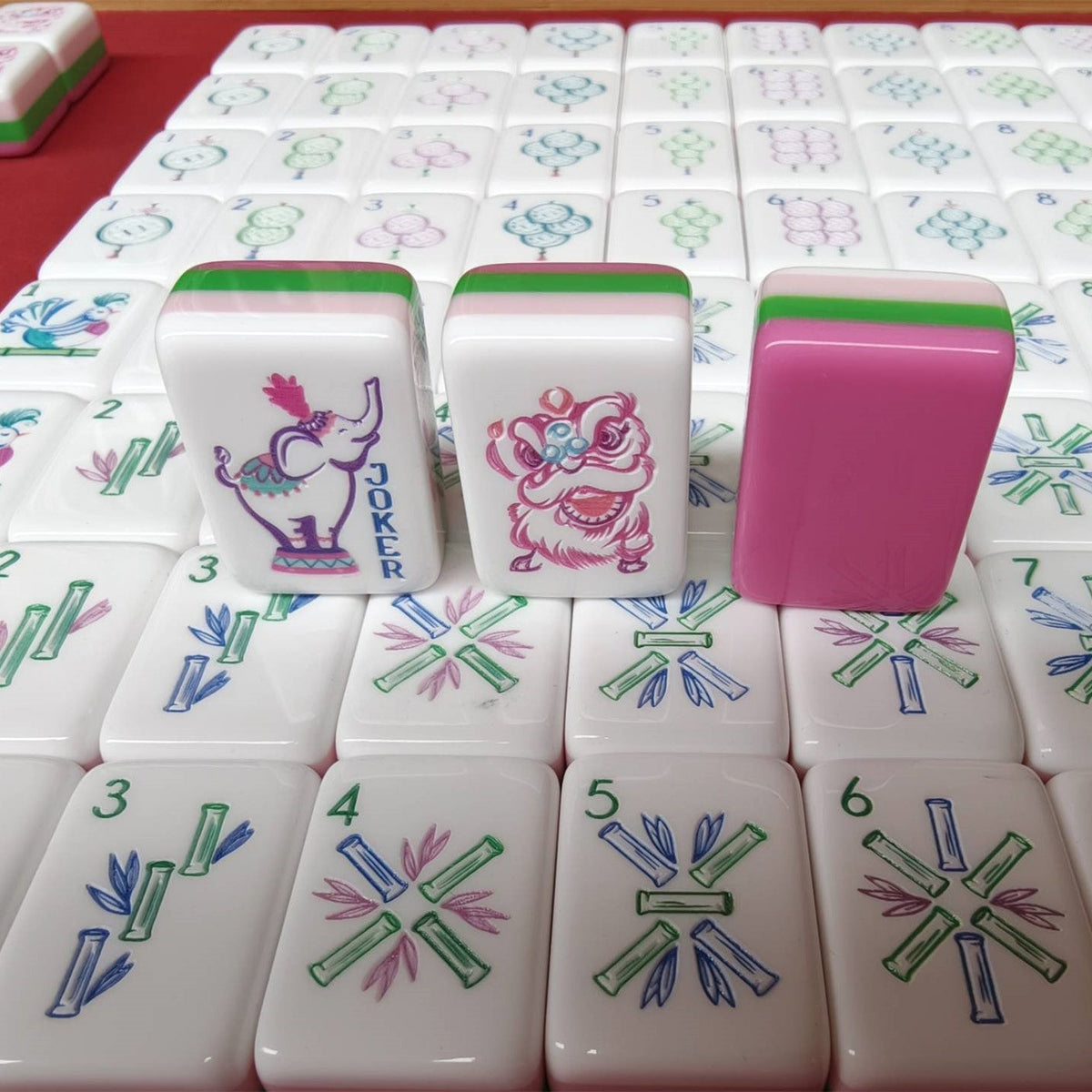 Elephant Blossom American Mahjong Set – 160 Tiles