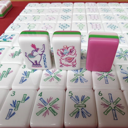Elephant Blossom American Mahjong Set – 160 Tiles