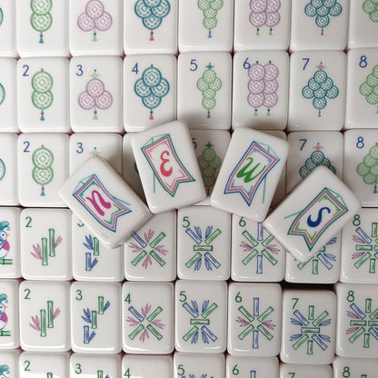Elephant Blossom American Mahjong Set – 160 Tiles