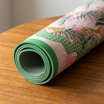 Flamingo Jungle Mahjong Mat — Roll-Up