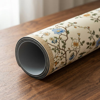 Chinoiserie Blossom Mahjong Mat — Roll-Up