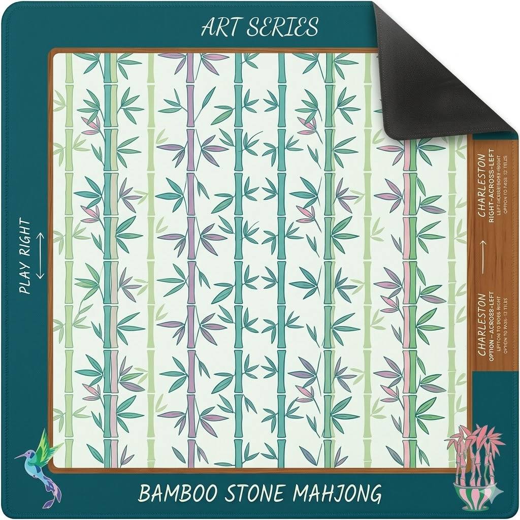 Bamboo Grove Mahjong Mat — Roll-Up