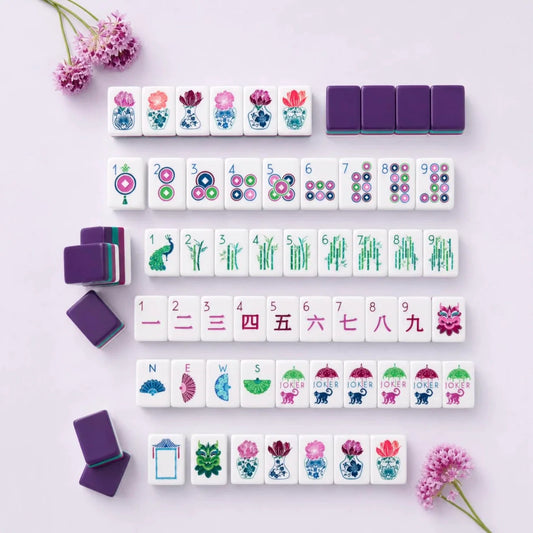 Grape Floral Mahjong Set — 160 Tiles