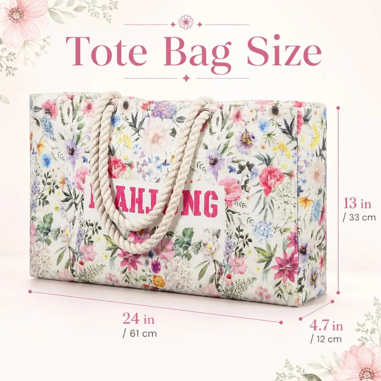 Floral Mahjong Travel Bag — Set